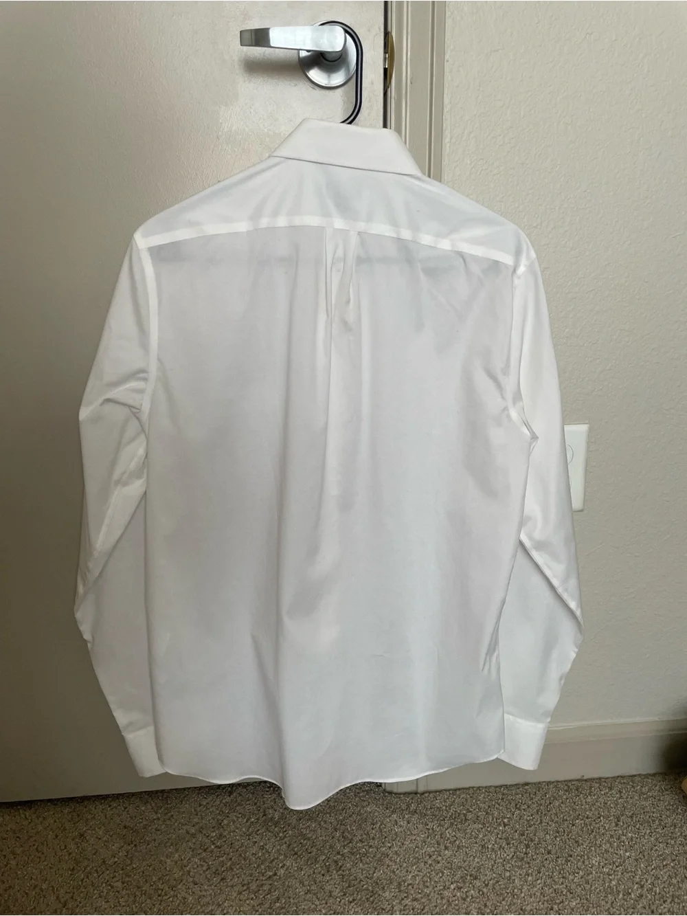 J. Crew Men's White Button-Down Dress Shirt with Pocket